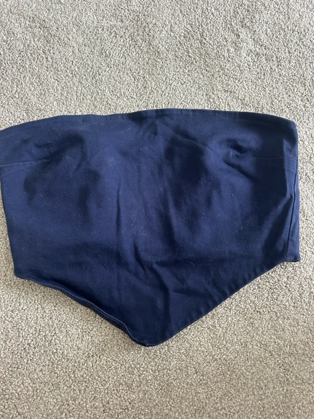 Navy Aritzia Strapless Bandeau Top
